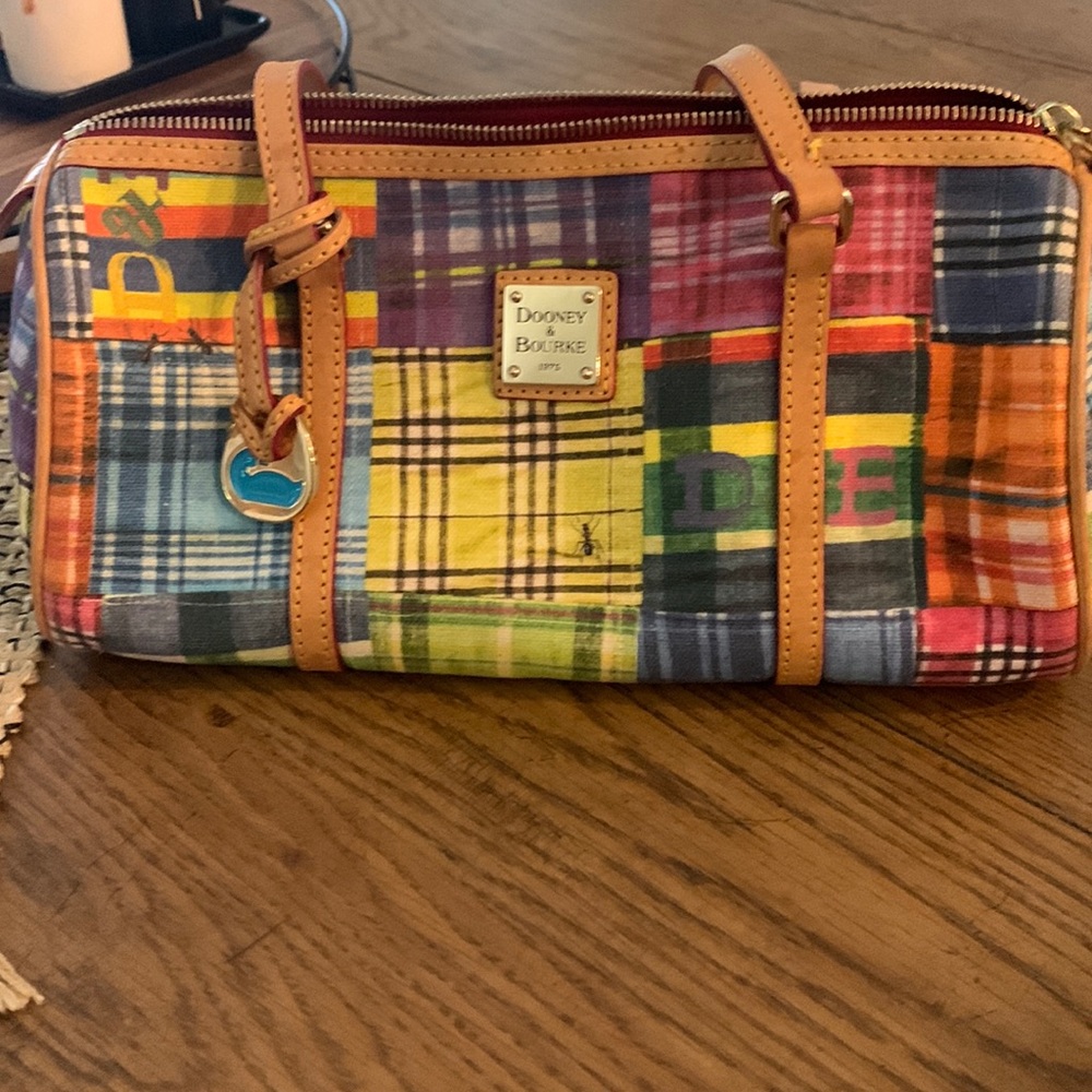 Dooney and Bourke summer picnic plaid purse